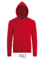 Heren hooded Sweater Sols Zip Stone Rood